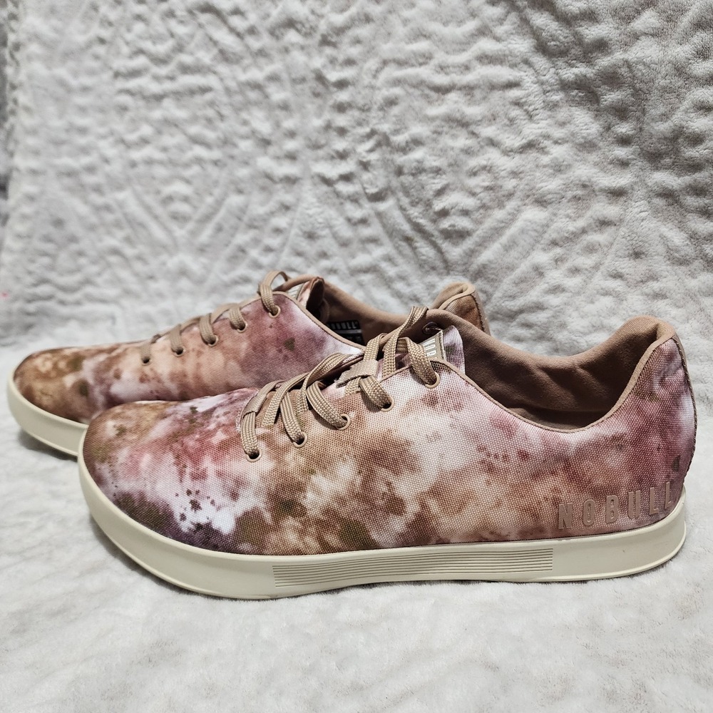 NoBull Canvas Trainer Runner Shoes Tie-Dye Sz M 13.5 W 15 Dusty Rose Pink Unisex